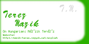 terez mazik business card